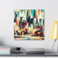 "Cityscape Symphony: Charlotte Rhapsody" - Canvas