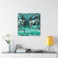 Wildebeest in Impressionism - Canvas