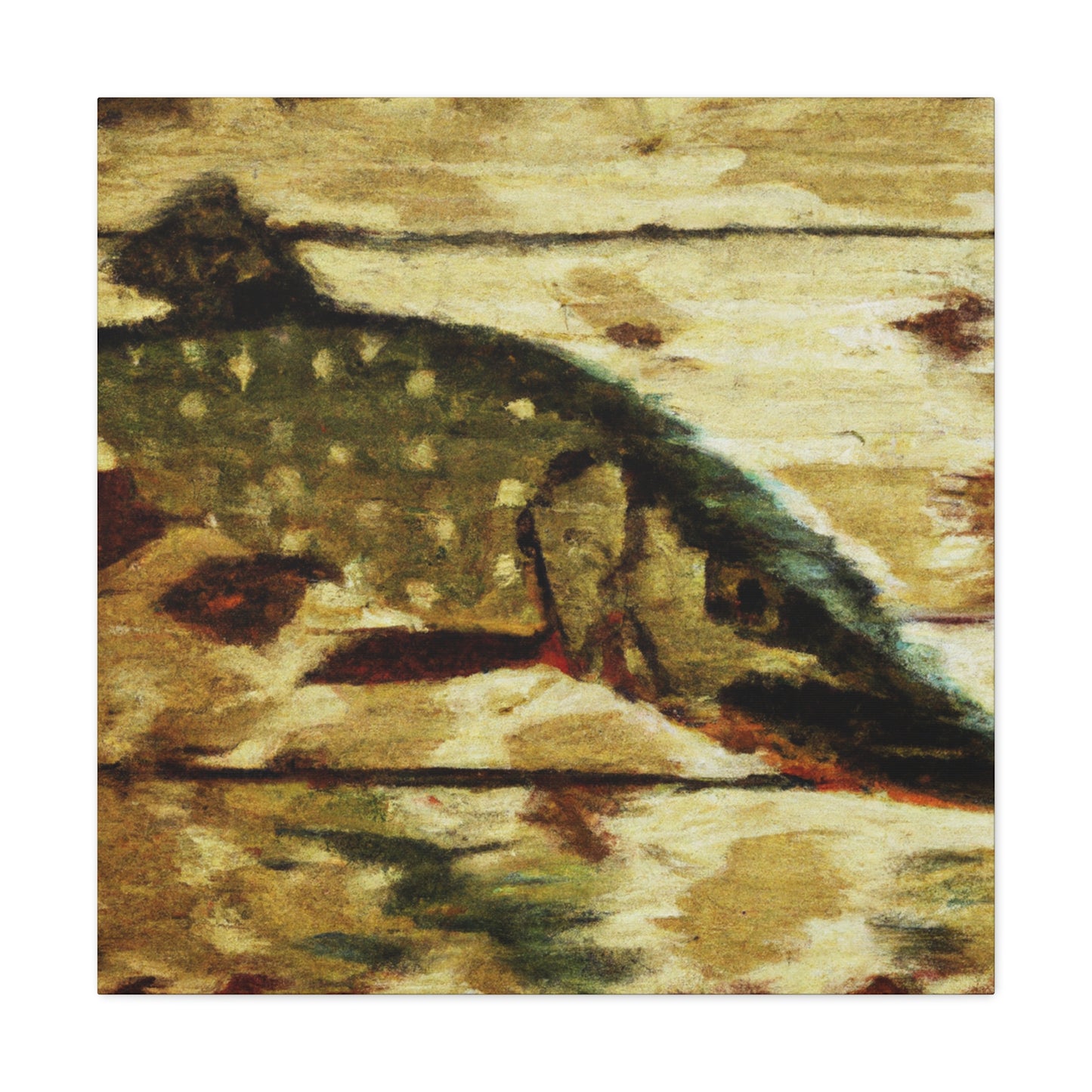 Pike in the Stream - Canvas