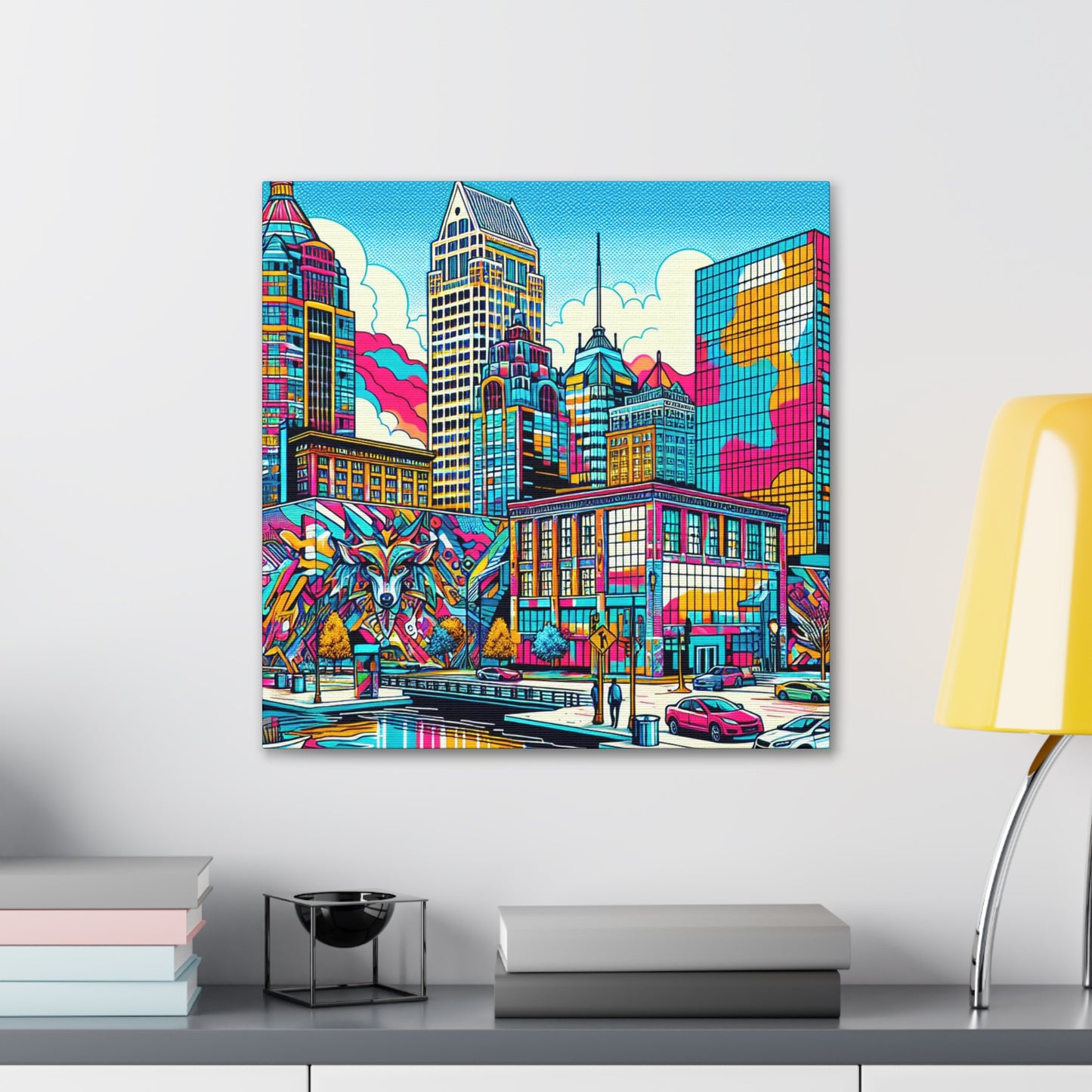 "Vibrant Milwaukee Mosaic" - Canvas