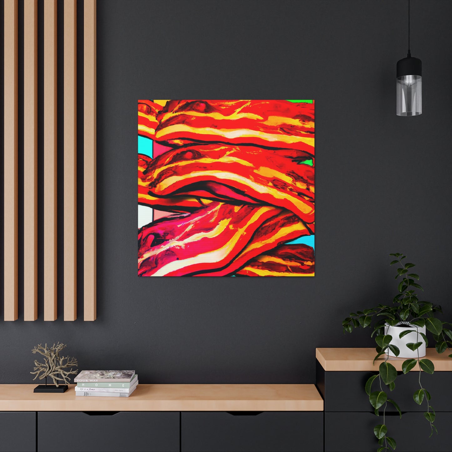 "Pop Art Bacon Delight" - Canvas