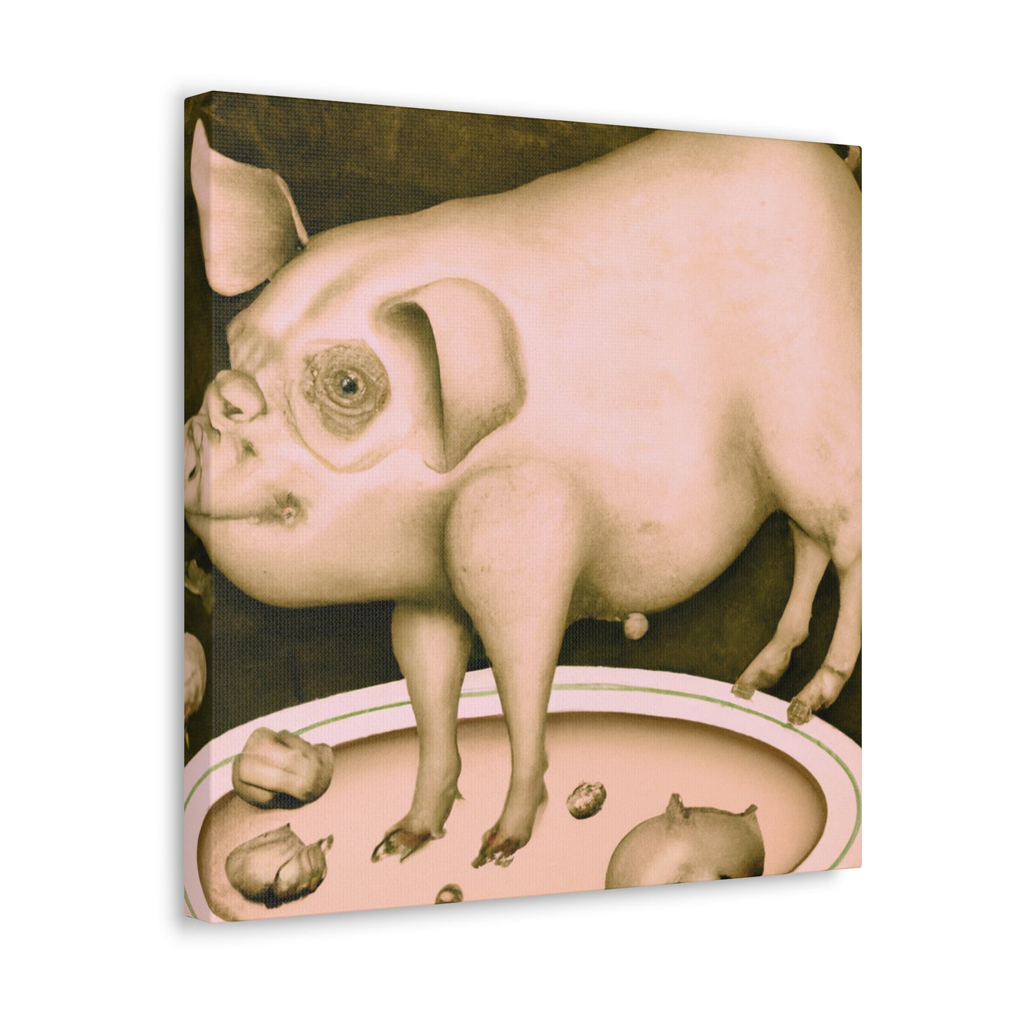 Pig with Grandeur. - Canvas