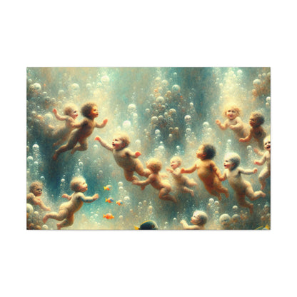 Aquatic Serenity: Afloat Euphoria - Canvas