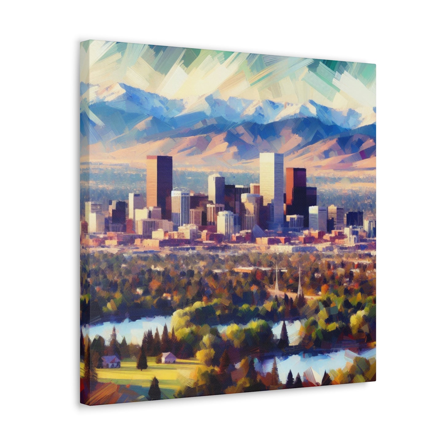 "Misty Urban Skyscrapers" - Canvas