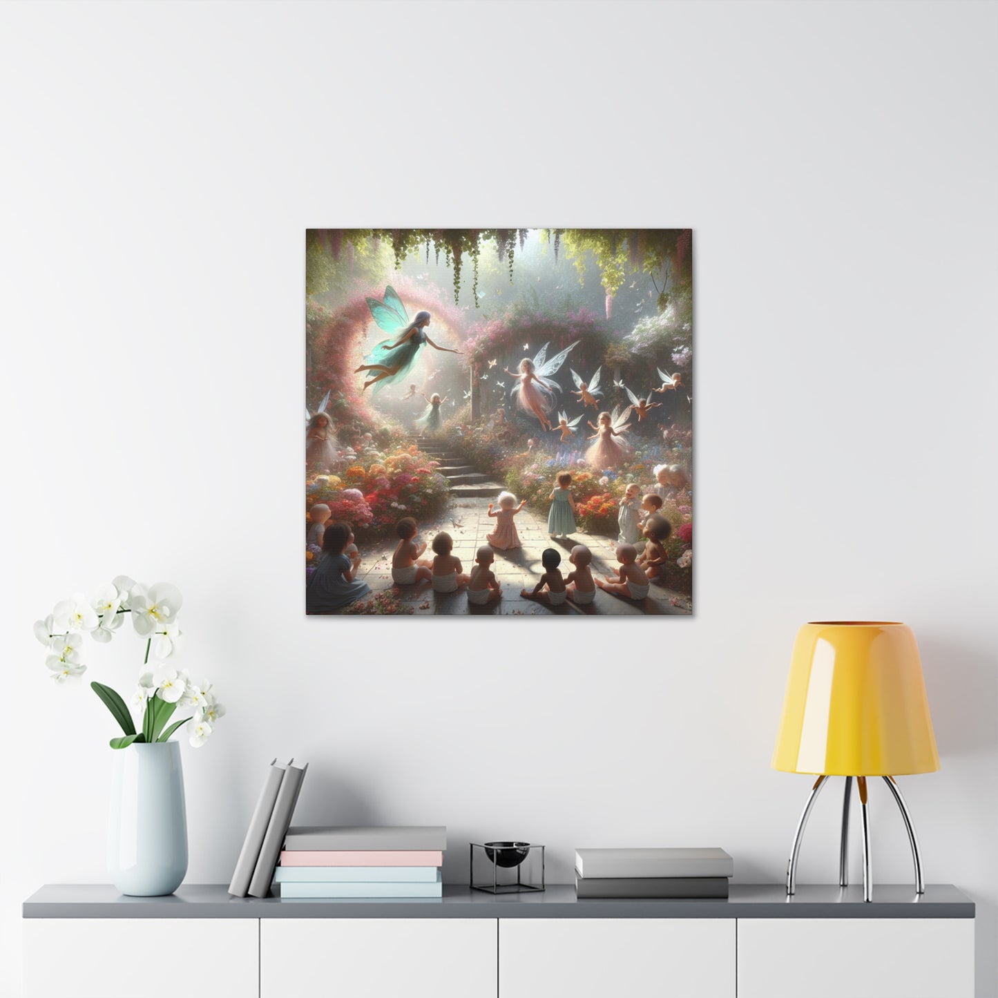 Whimsical Blooming Realms - Canvas