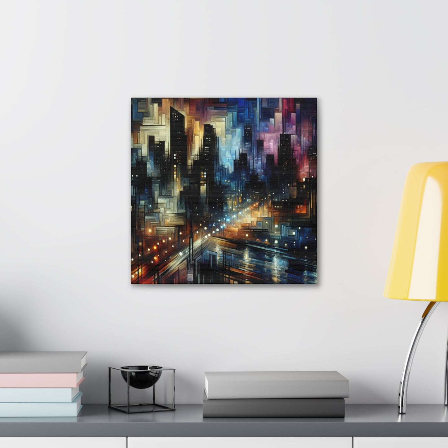 Midnight Metropolis Mosaic - Canvas