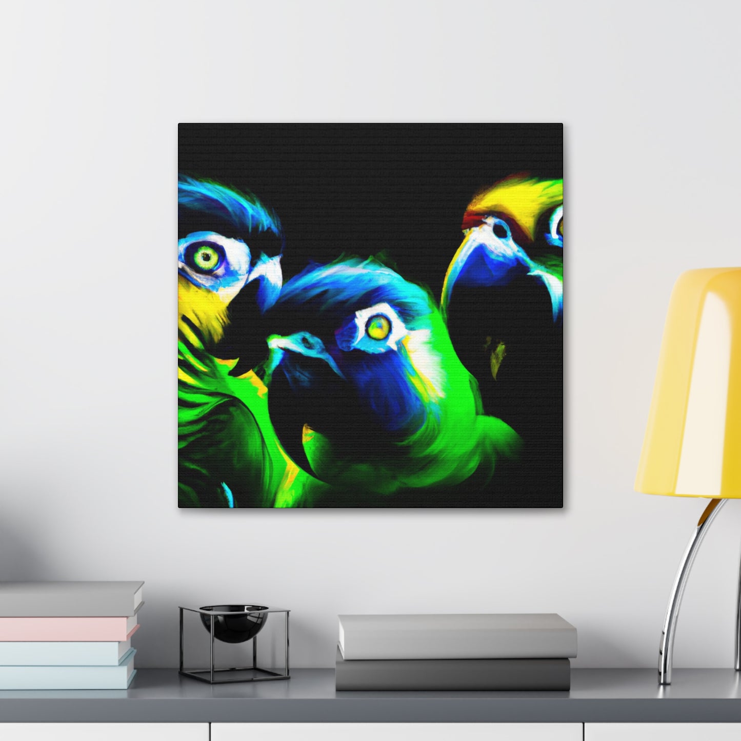 Parrots of Senegal. - Canvas