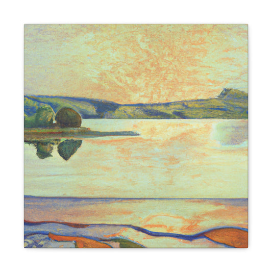 "Lake Reflection Sunset" - Canvas