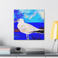 Seagulls Over Sea - Canvas