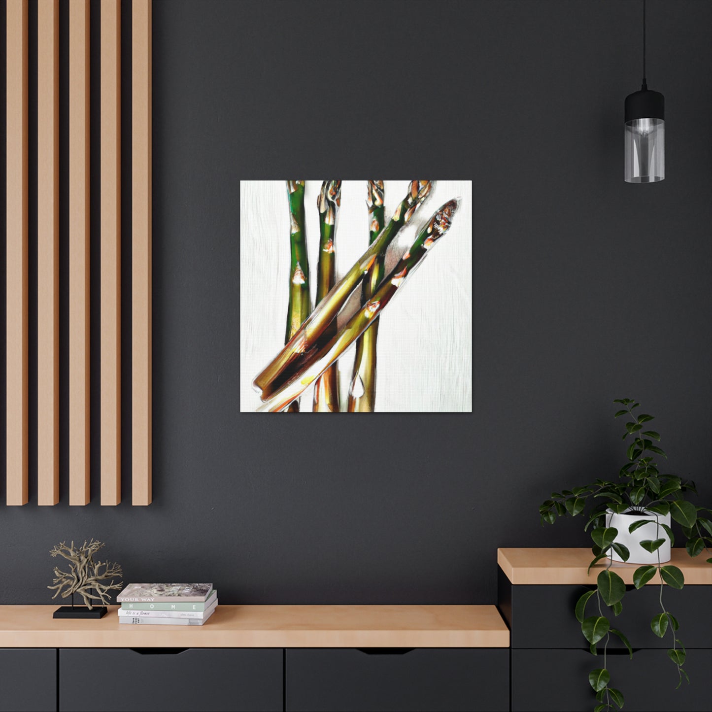 "Asparagus Realism Scene" - Canvas