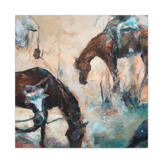 "Horses in Repose" - Canvas