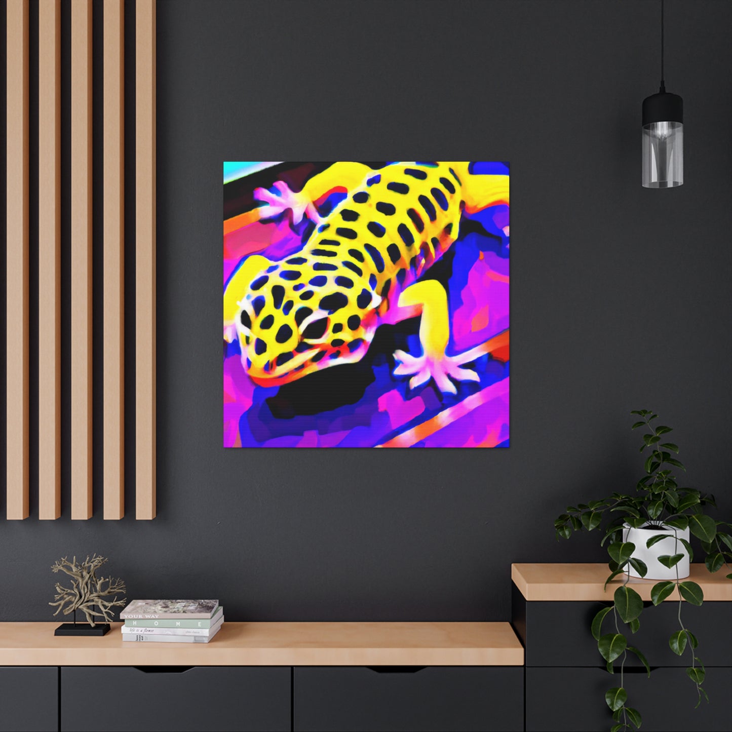 "Gecko's Urban Canvas" - Canvas