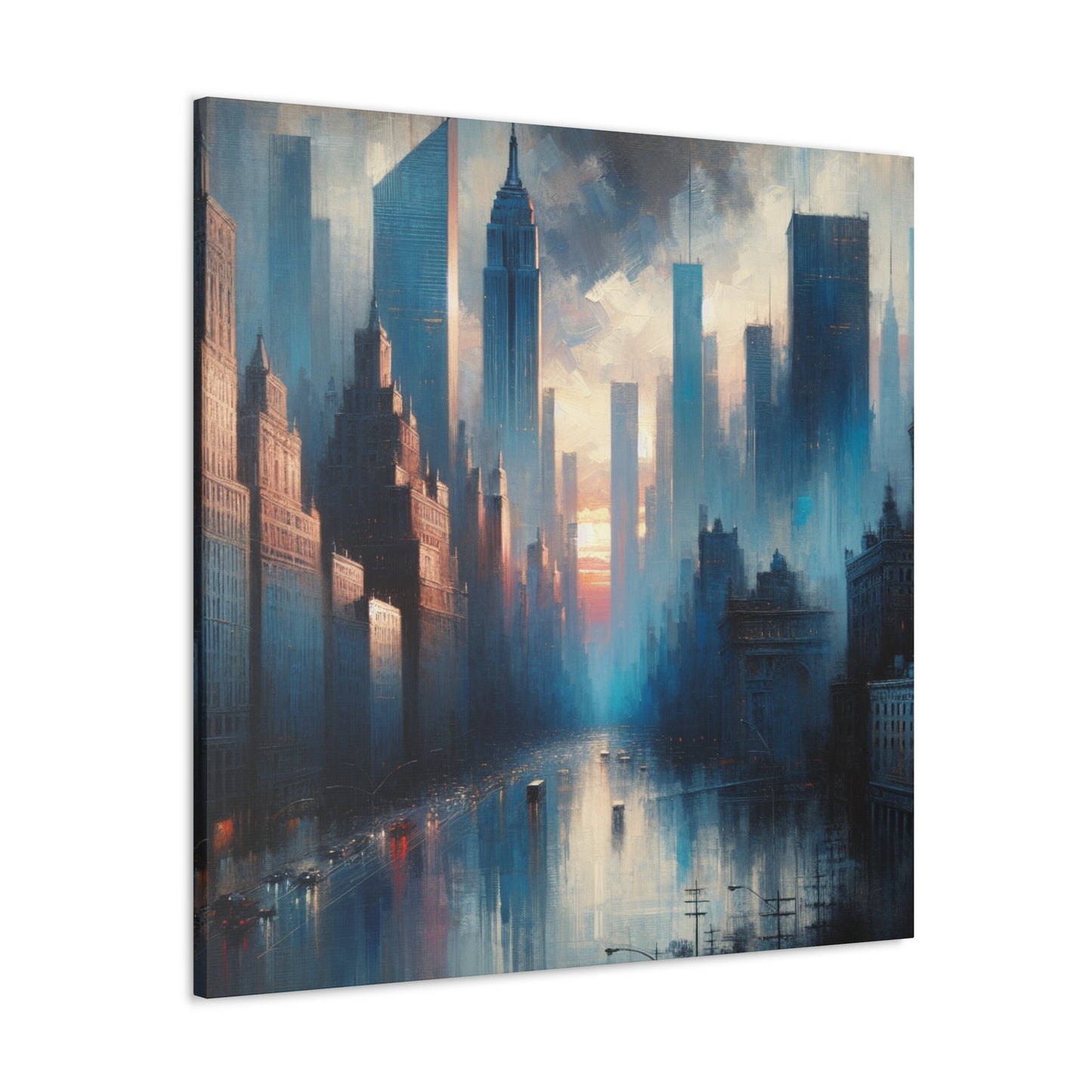 "Gilded Metropolis Majesty" - Canvas