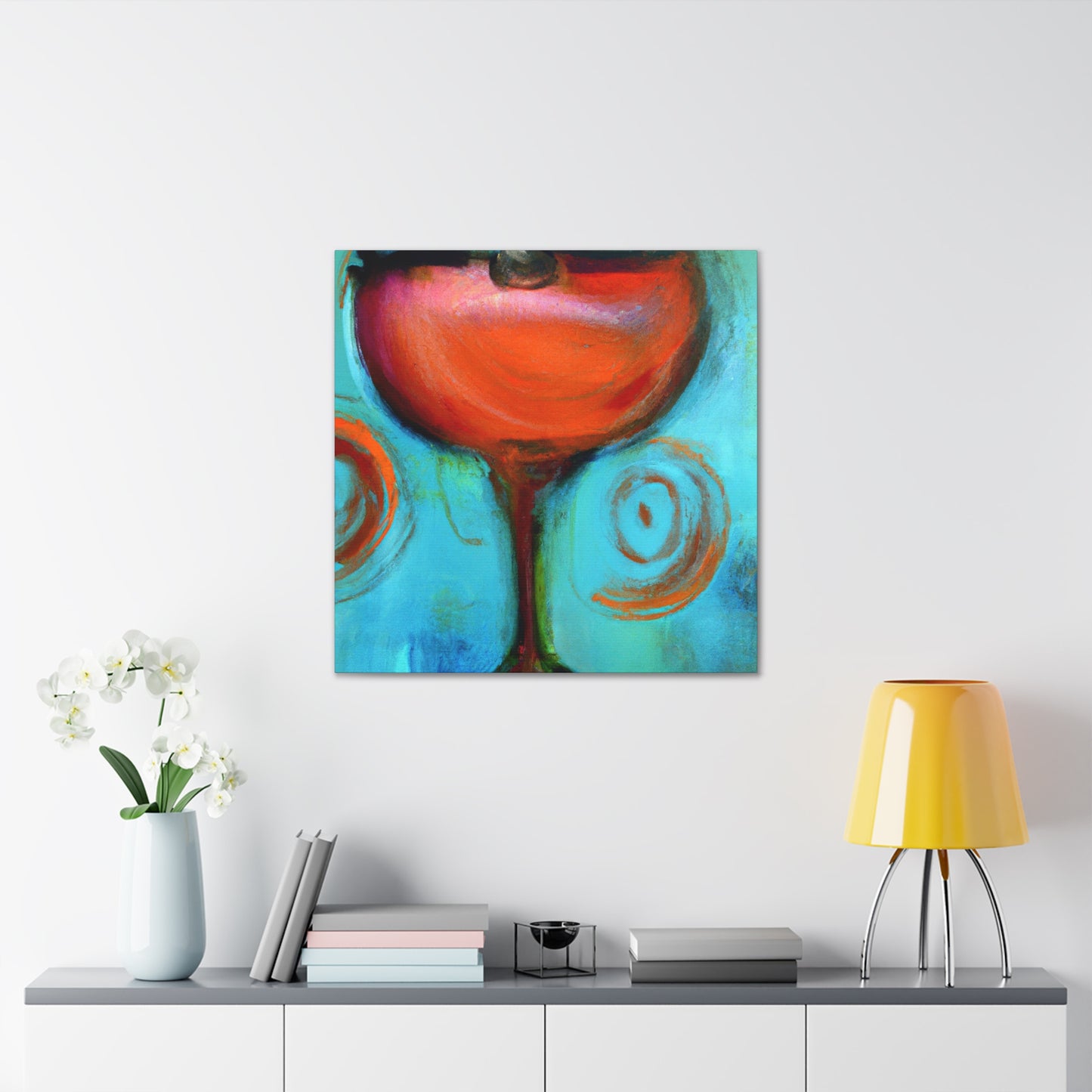 "Cheers to Wine Glass" - Canvas