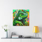 Iguana in Green Hues - Canvas