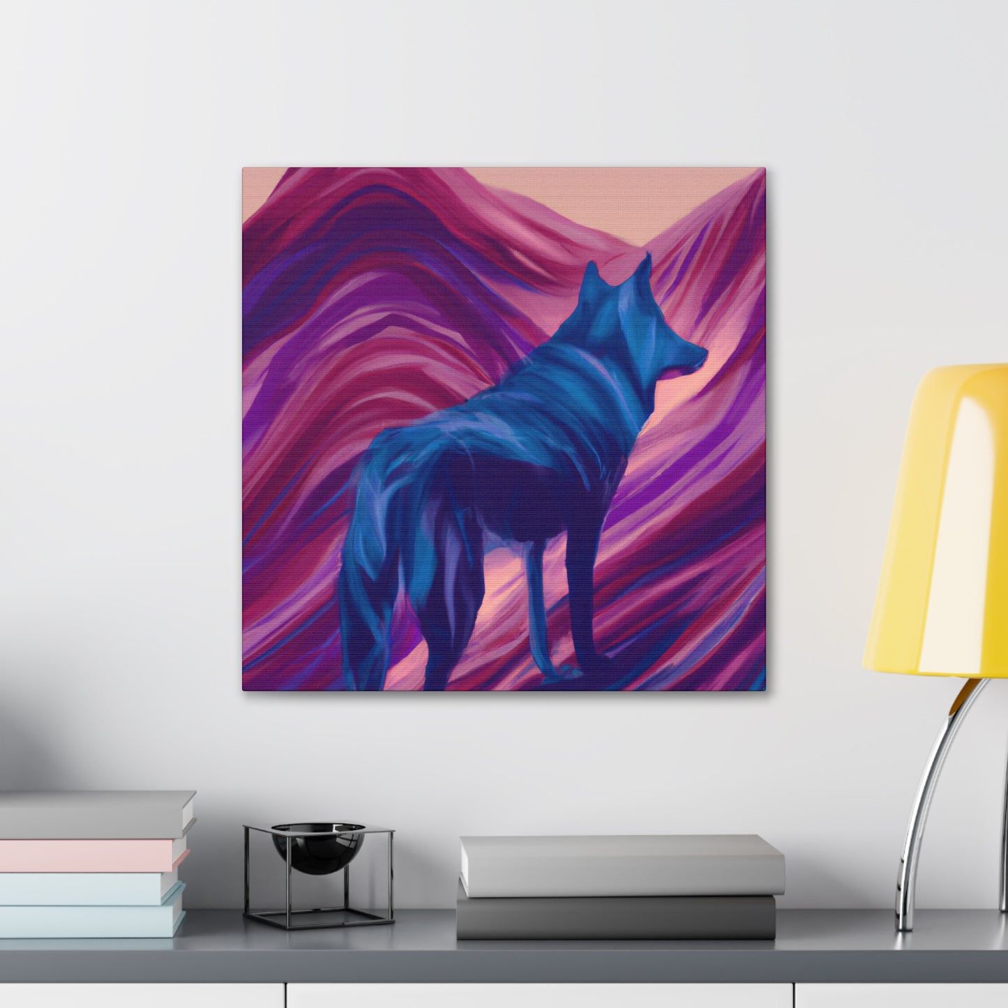 Wolf in Moonlight Glow - Canvas