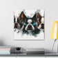 "Friendly Boston Terriers" - Canvas