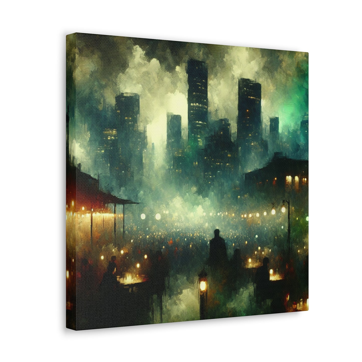 Misty Tavern Twilight - Canvas