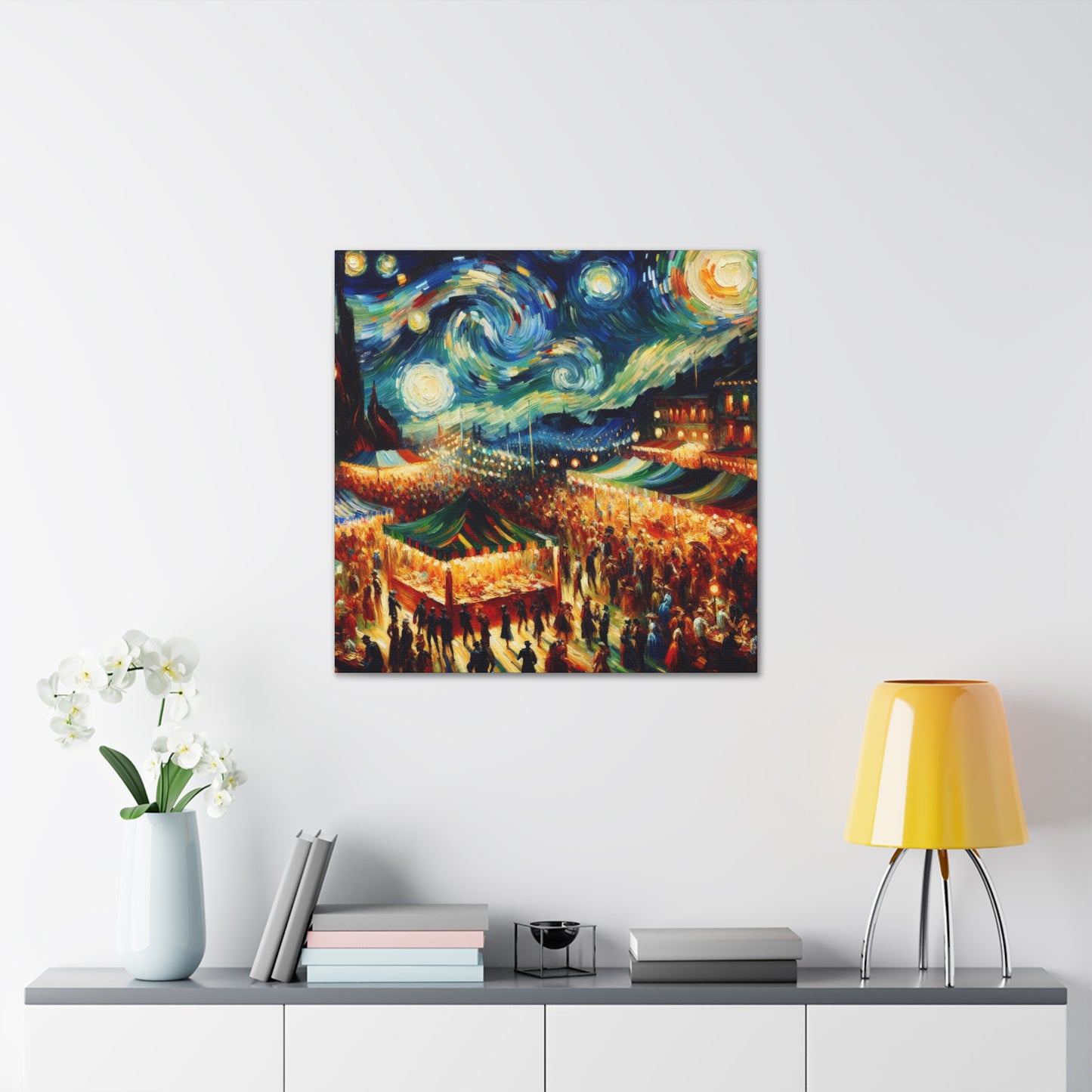 Vibrant Festival Revelry - Canvas