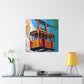 "Cable Car Sunset Scene" - Canvas