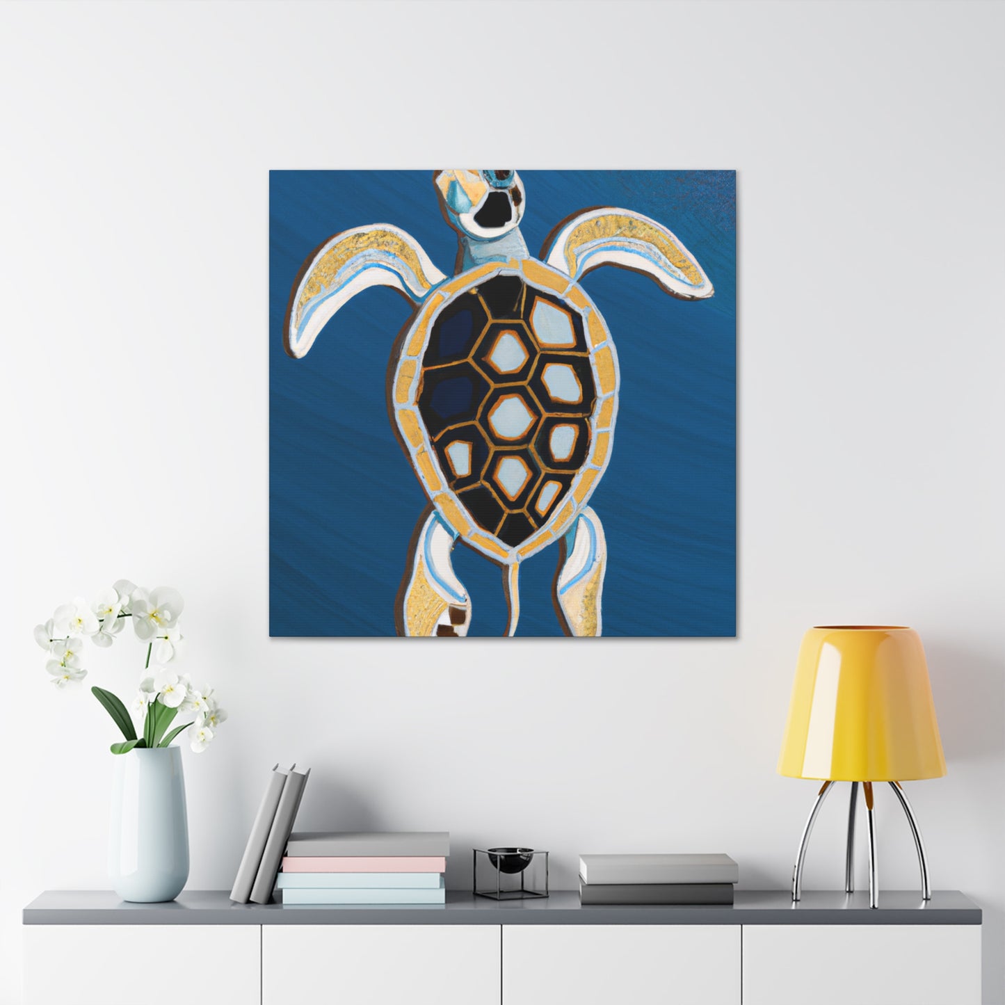 "A Sea Turtle Swims". - Canvas