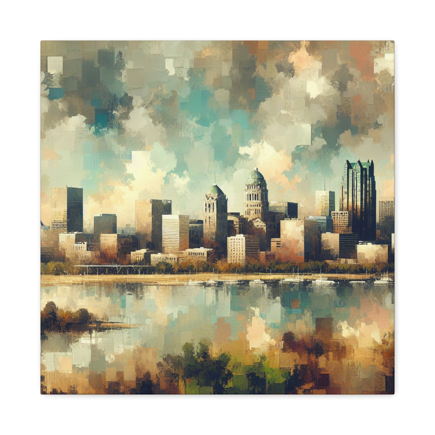 "Cityscape Symphony: St. Louis" - Canvas