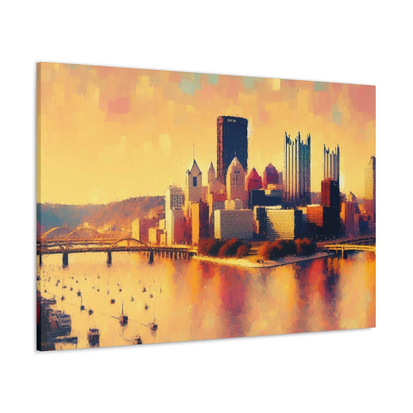 Riverside Sunsets: Pittsburgh - Canvas