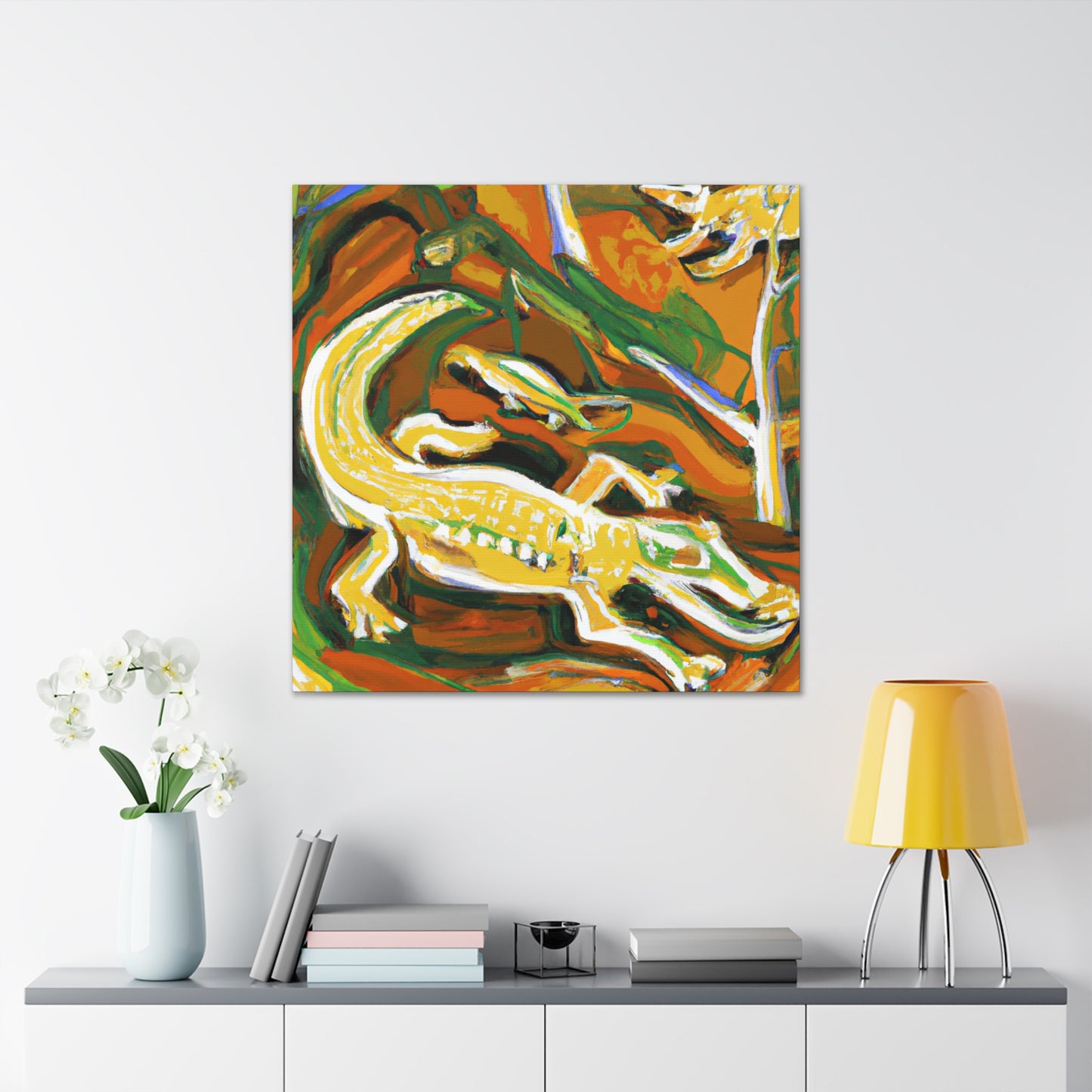 Crocodile in Abstract - Canvas