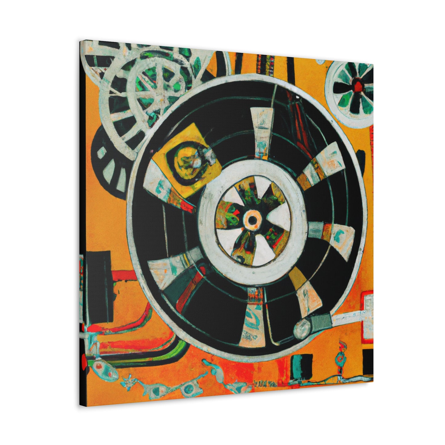 "Reel to Reel Deco" - Canvas