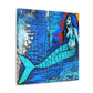 Mermaid in Moonlight - Canvas