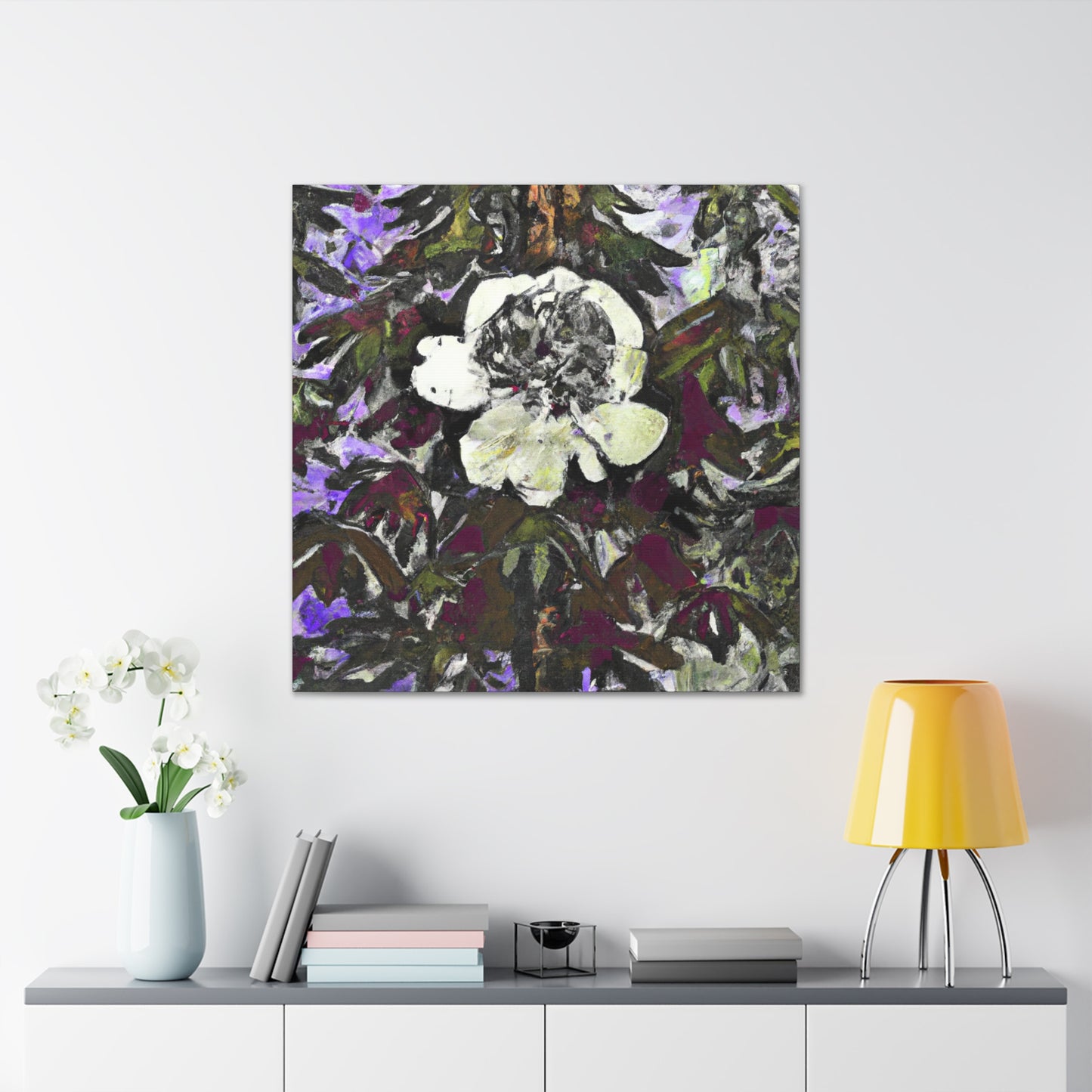 "Peony Petals Flutter" - Canvas