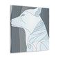 "Arctic Wolf in Snow" - Canvas