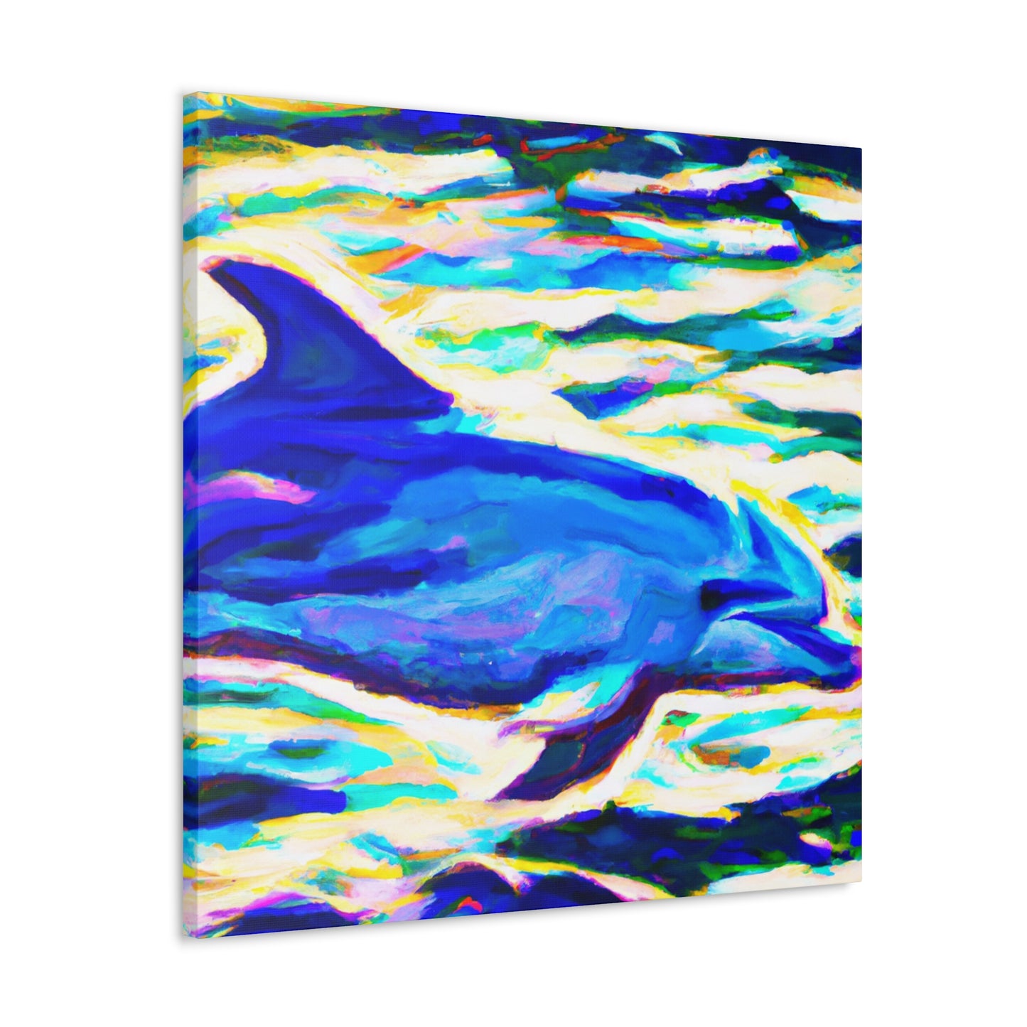 "Dolphin on the Waves" - Canvas