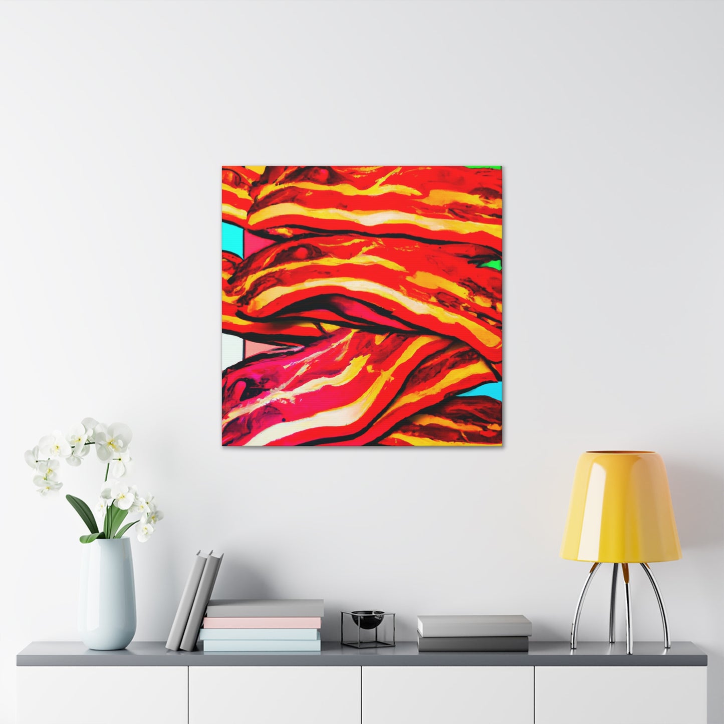 "Pop Art Bacon Delight" - Canvas