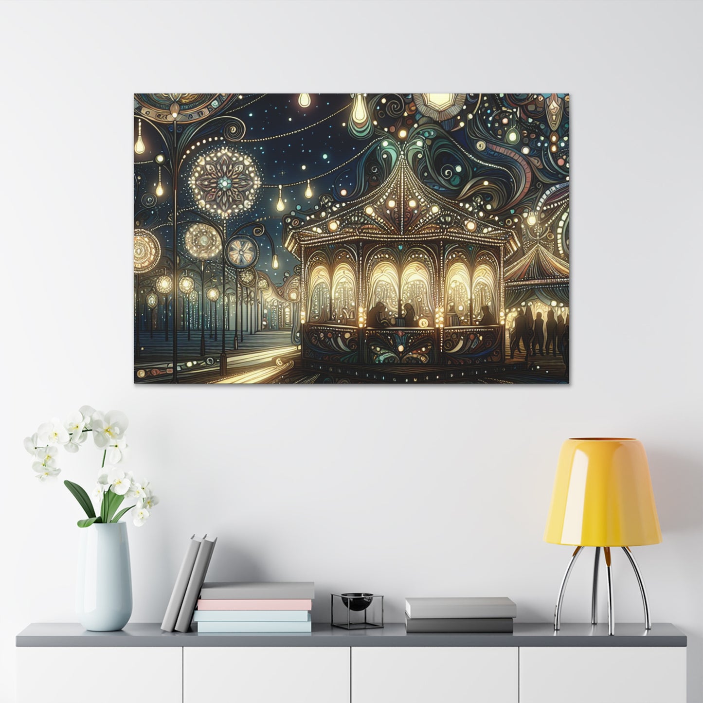 Whimsical Carnival Melody - Canvas