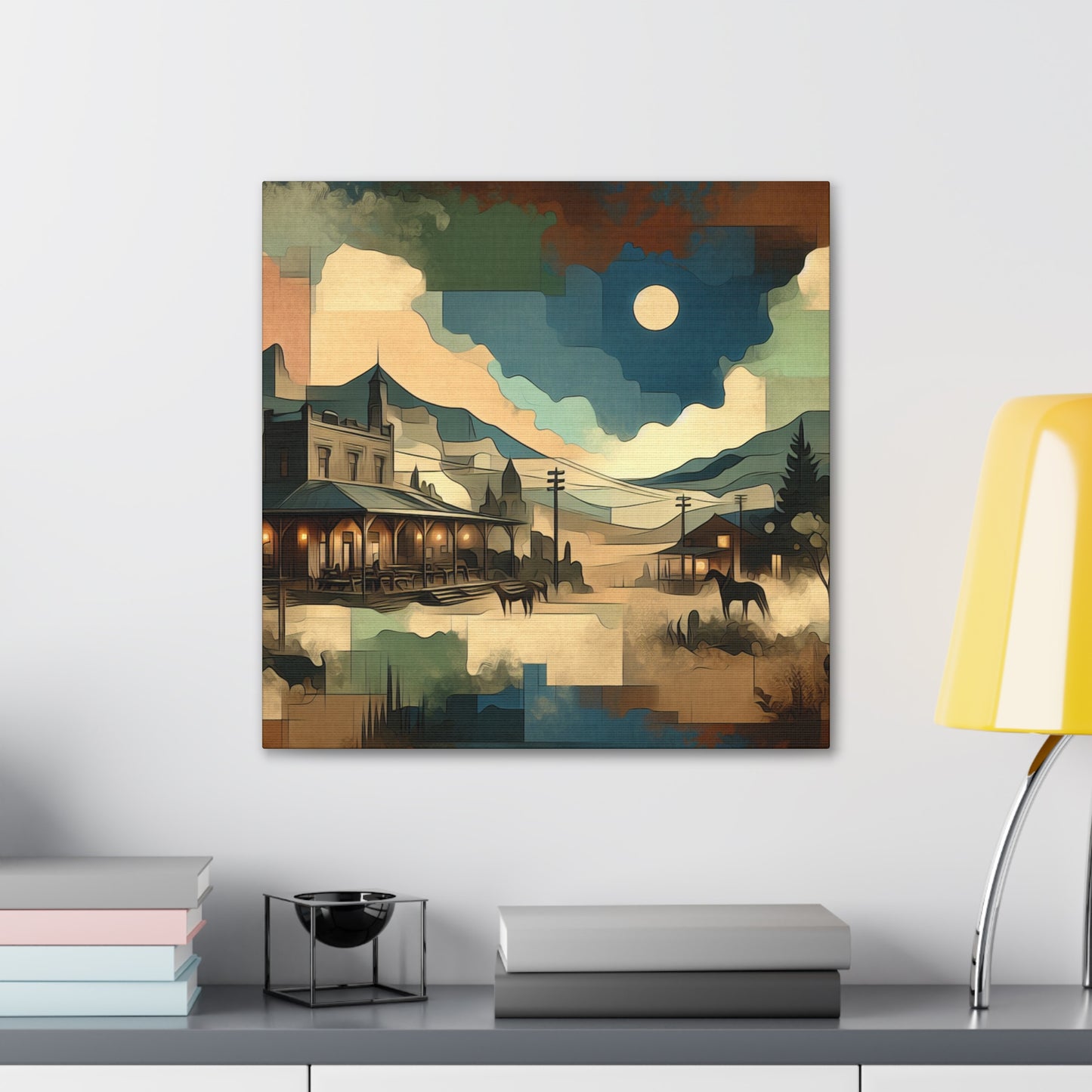 "Saloon Serenade at Dusk" - Canvas