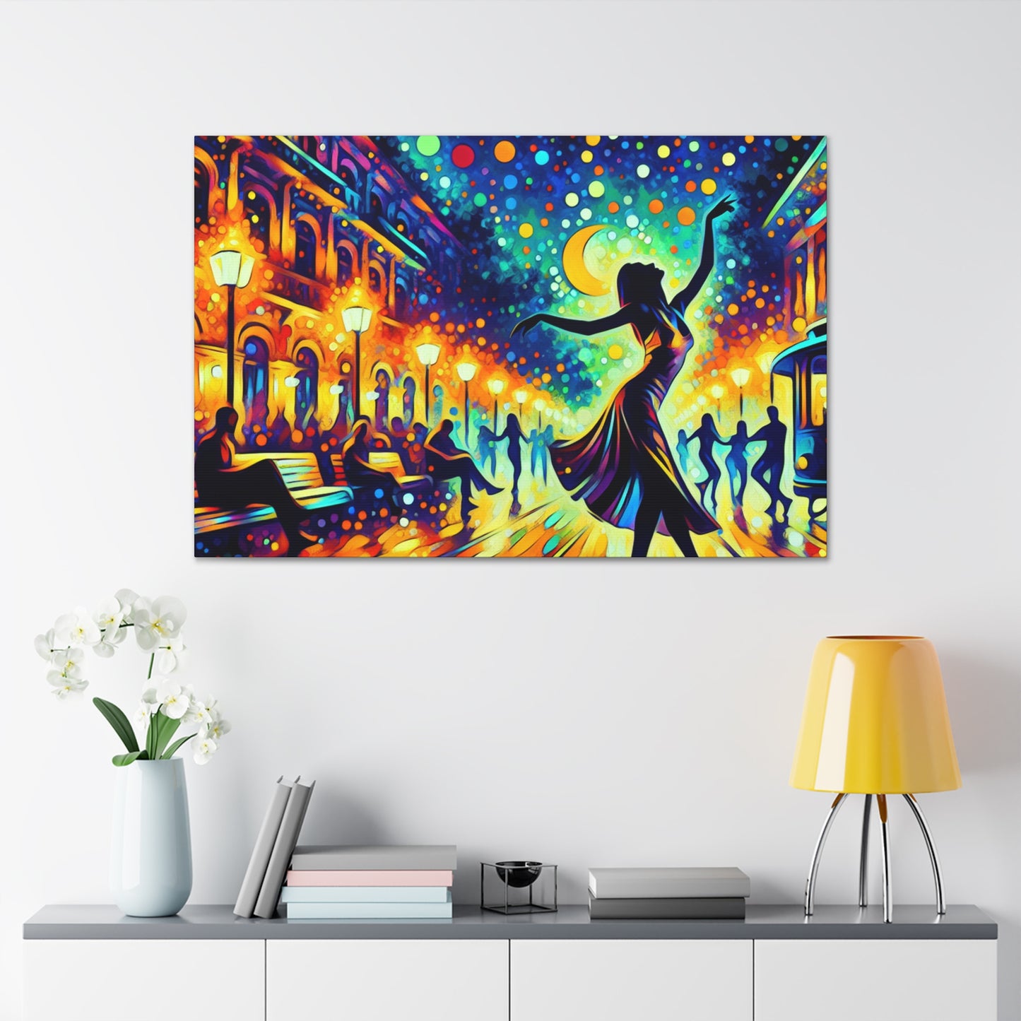 Vibrant Saxophone Serenade - Canvas