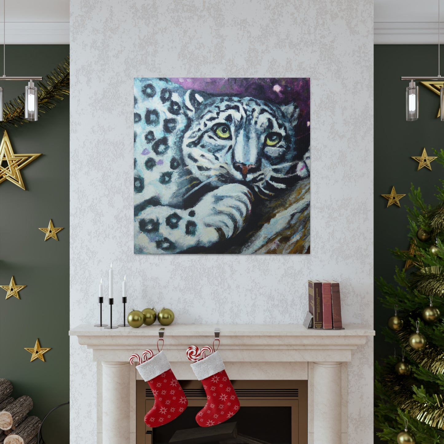 Snow Leopard Surrealism - Canvas