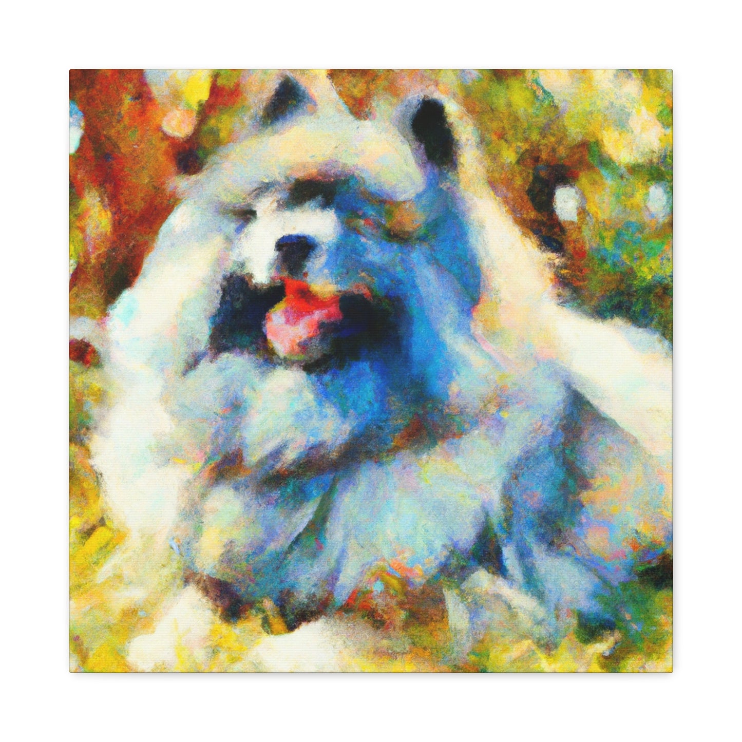 "Keeshond in Impressionism" - Canvas