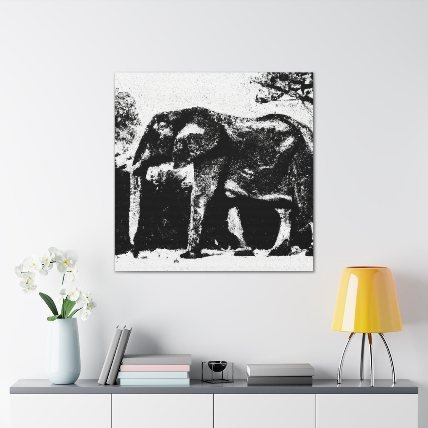 "Elephant's Dreamy Expression" - Canvas