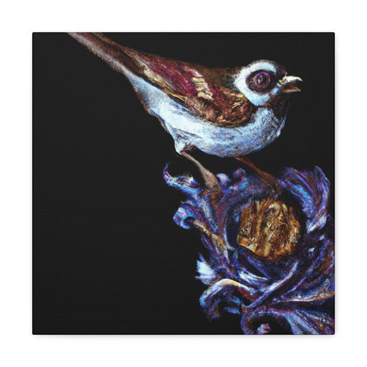 "Song Sparrow Delightful Singing" - Canvas