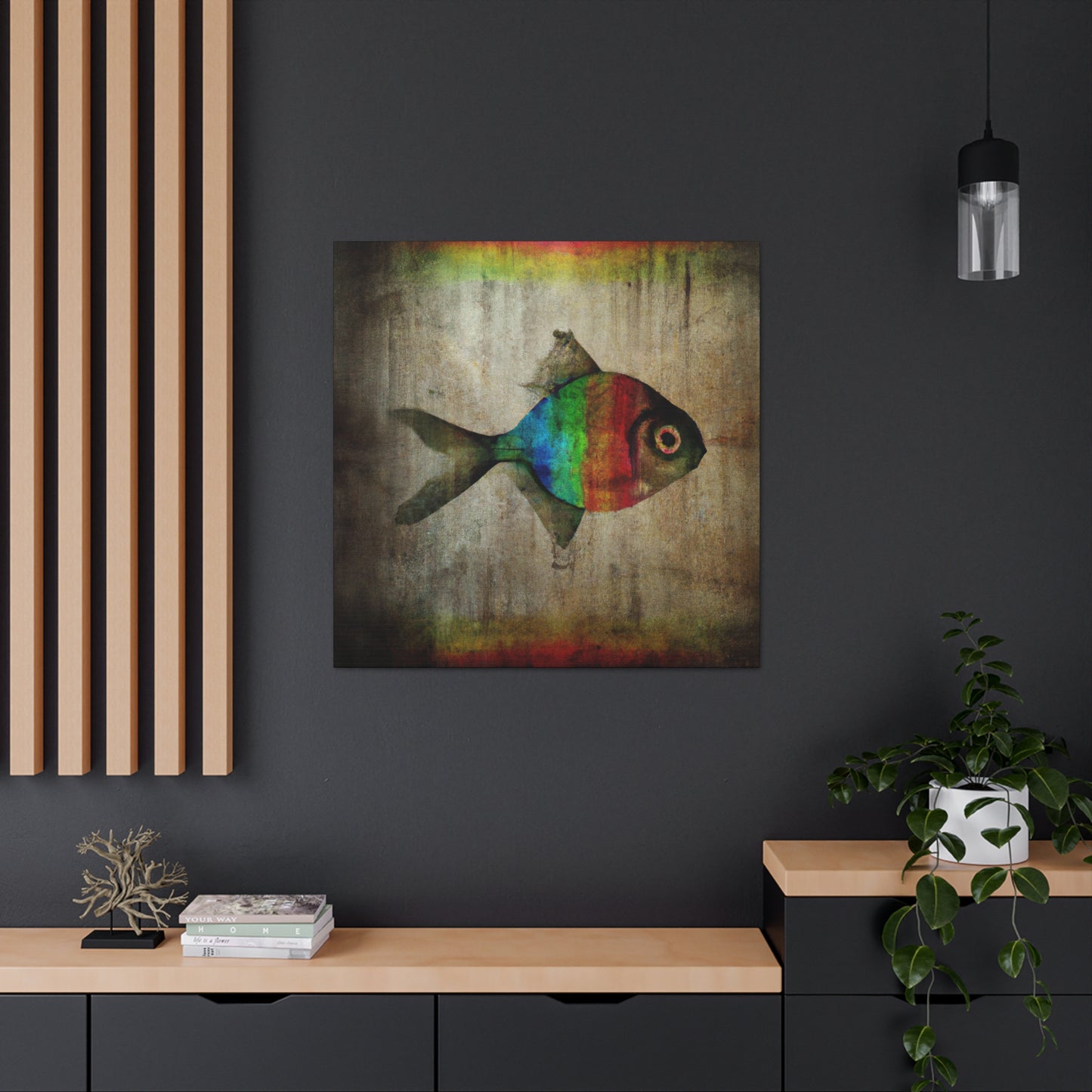 "Rainbow Fish Dreamscape" - Canvas