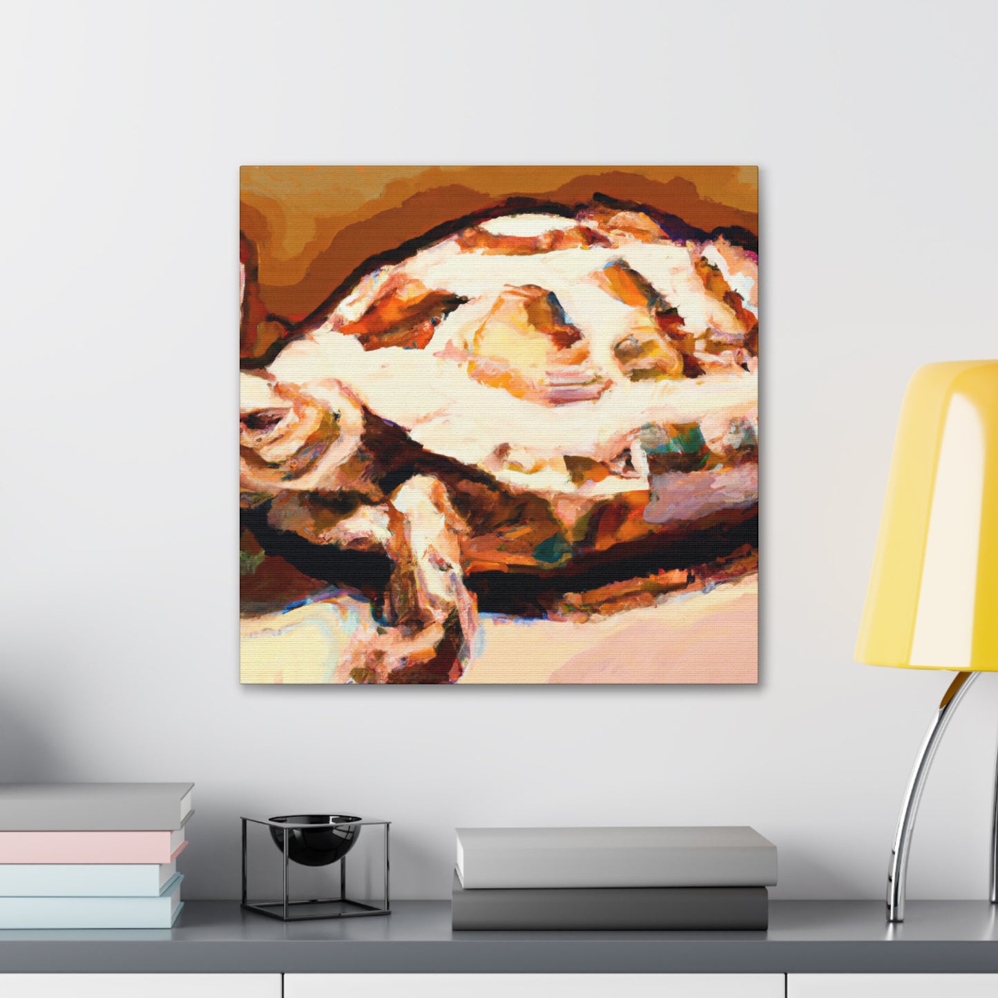 " Box Turtle in Bloom" - Canvas