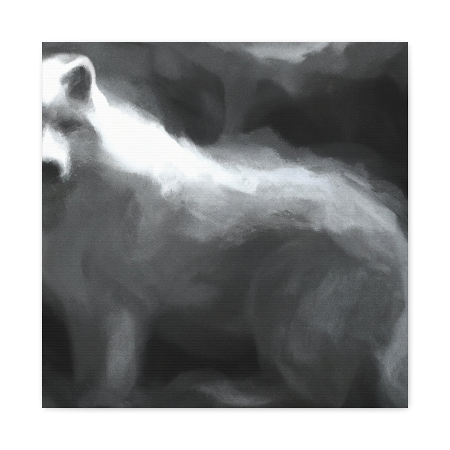 "Arctic Wolf Impressionism" - Canvas