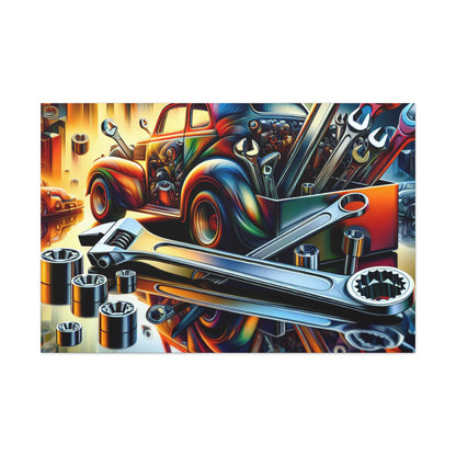 "Industrial Assemblage Awakening" - Canvas