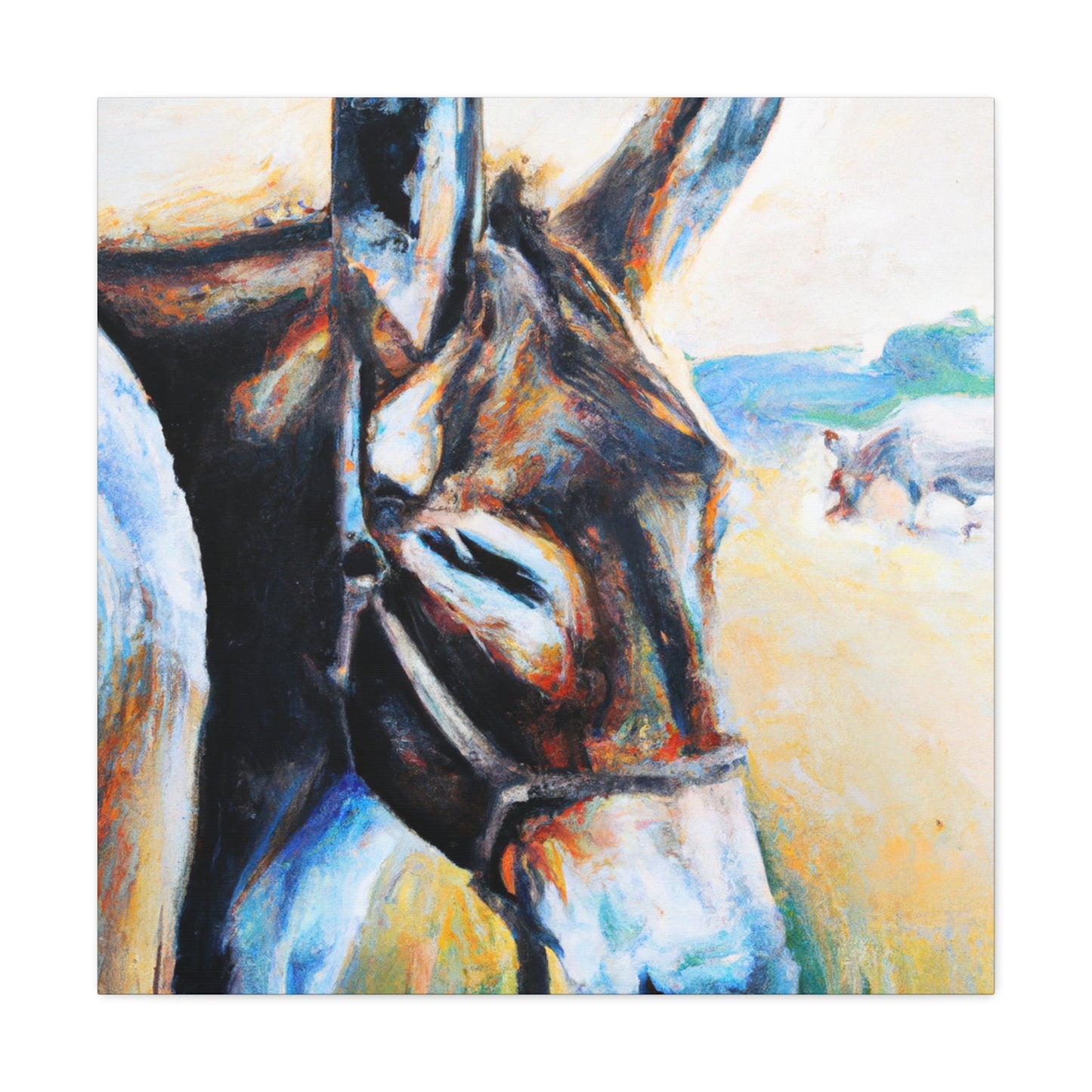 Mule in Hyperrealism - Canvas