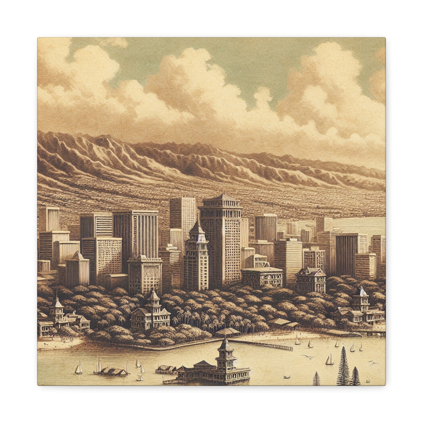 Eternal Honolulu Sunrise - Canvas