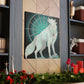 "Arctic Wolf in Deco" - Canvas