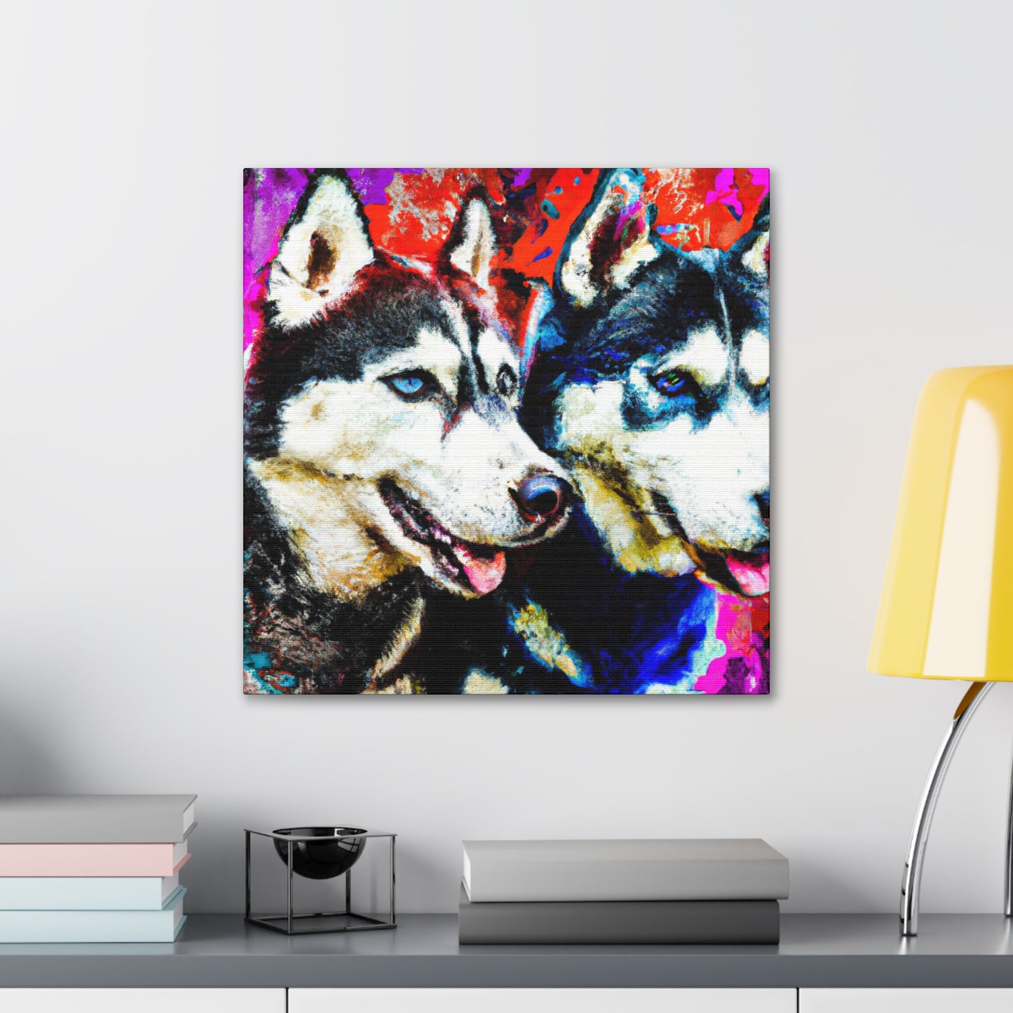 "Dramatic Husky Illusion" - Canvas