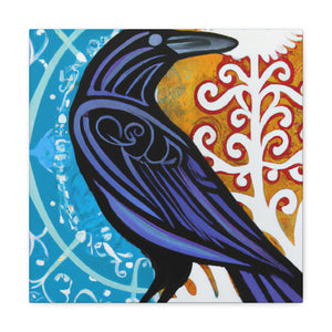 American Crow Mural - Canvas